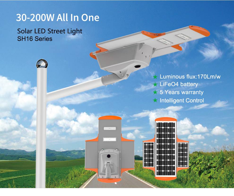 SH1606 Solar All In one LED Street Light